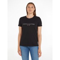 Tommy Hilfiger Rundhalsshirt "HERITAGE HILFIGER C-NK REG TEE", mit gesticktem Tommy Hilfiger Linear Logo-Schriftzug von Tommy Hilfiger