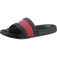 Tommy Hilfiger Badepantolette "RUBBER TH FLAG POOL SLIDE", Sommerschuh, Poolslides, Schlappen, für Bad und Strand von Tommy Hilfiger