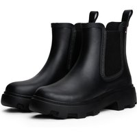 Tommy Hilfiger Chelseaboots "FLAG ANKLE RAINBOOT WARM LINING", Blockabsatz, Rainboots, Stiefelette mit Flaggen-Stickerei von Tommy Hilfiger