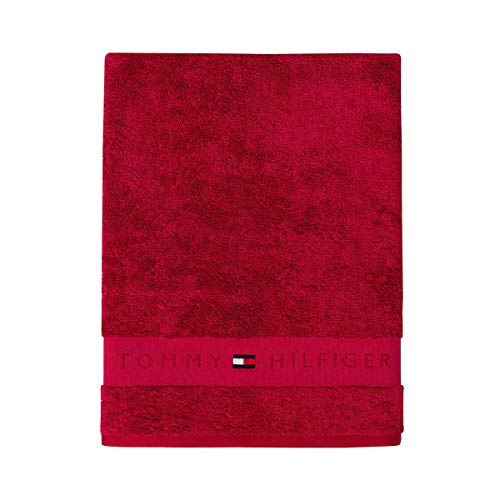 Tommy Hilfiger Handtücher Uni red, Badetuch 100x150 cm von Tommy Hilfiger