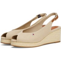 Tommy Hilfiger Keilsandalette "FLAG MID WEDGE ESPAD SLINGBACK", Plateau, Sommerschuh, Riemchensandale mit verstellbarer Schnalle von Tommy Hilfiger