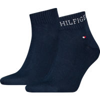 Tommy Hilfiger Kurzsocken "TH MEN QUARTER 2P HILFIGER TAB" 2 Paar, Logo-Flag und Schriftzug von Tommy Hilfiger