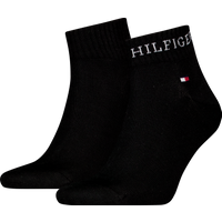 Tommy Hilfiger Kurzsocken "TH MEN QUARTER 2P HILFIGER TAB" 2 Paar, Logo-Flag und Schriftzug von Tommy Hilfiger