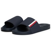 Tommy Hilfiger Pantolette "CORPORATE TEXTURED POOL SLIDE", Strandmode, Schlupfschuh, Poolslide mit farbigen Streifen Tommy Hilfiger Pantolette "CORPORATE TEXTURED POOL SLIDE", Strandmode, Schlupfschuh, Poolslide mit farbigen Streifen von Tommy Hilfiger
