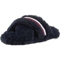 Tommy Hilfiger Plüsch Hausschuhe "FUR CROSS STRAP HOME SLIPPER" von Tommy Hilfiger