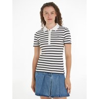 Tommy Hilfiger Poloshirt "1985 SLIM PIQUE STRIPE POLO SS", mit dezenter Tommy Hilfiger Logostickerei von Tommy Hilfiger