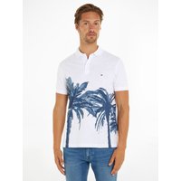 Tommy Hilfiger Poloshirt "PALM PLACEMENT PRINT REG POLO", kontrastreicher Palmenprint von Tommy Hilfiger