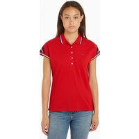 Tommy Hilfiger Poloshirt "REG STRIPE SLV POLO CAP SLEEVE" mit kontrastfarbenen Einsätzen von Tommy Hilfiger