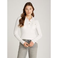 Tommy Hilfiger Poloshirt "SLIM GOLD BTN POLO LS", mit Brusttaschen, goldfarbenen Knöpfen von Tommy Hilfiger