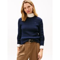 Tommy Hilfiger Rundhalspullover "CO CABLE MID GG C-NK LS SWT" mit Zopfmuster von Tommy Hilfiger