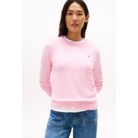 Tommy Hilfiger Rundhalspullover "CO JERSEY STITCH LS C-NK SWT", mit Logostickerei von Tommy Hilfiger