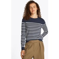 Tommy Hilfiger Rundhalspullover "CO JERSEY STITCH LS C-NK SWT" mit Logostickerei Tommy Hilfiger Rundhalspullover "CO JERSEY STITCH LS C-NK SWT" mit Logostickerei von Tommy Hilfiger