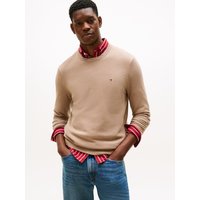 Tommy Hilfiger Rundhalspullover "ESSENTIAL STRUCTURE CREW NECK mit Struktur und Label" unifarben, casual, regular fit, Baumwolle, Rundhals Tommy Hilfiger Rundhalspullover "ESSENTIAL STRUCTURE CREW NECK mit Struktur und Label" unifarben, casual, regular fit, Baumwolle, Rundhals von Tommy Hilfiger