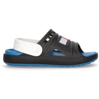 Tommy Hilfiger Badesandale "COMFY", Sommerschuh, Poolslides, Barfußschuh, mit großem Markenlogo von Tommy Hilfiger