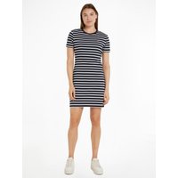 Tommy Hilfiger Shirtkleid "NEW CODY STR SLIM KNEE DRS SS", mit allover Streifendessin, Logo-Flag von Tommy Hilfiger