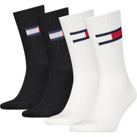 Tommy Hilfiger Socken "TH UNI TJ SOCK 4P FLAG" 4 Paar, Logo-Flag seitlich, Rippenbündchen von Tommy Hilfiger