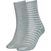 Tommy Hilfiger Socken "TH WOMEN SOCK 2P SMALL STRIPE" 2 Stk. tlg. mit schmalem Rippenbündchen, meliert, gestreift von Tommy Hilfiger