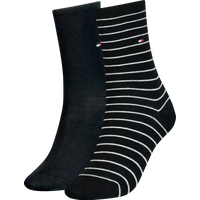Tommy Hilfiger Socken "TH WOMEN SOCK 2P SMALL STRIPE" 2 Stk. tlg. mit schmalem Rippenbündchen, meliert, gestreift von Tommy Hilfiger