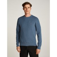 Tommy Hilfiger Strickpullover "HERRINGBONE STRUCTURE C NK", mit Zopfmuster von Tommy Hilfiger