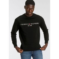 Tommy Hilfiger Sweatshirt "TOMMY LOGO SWEATSHIRT mit Rundhals und Stickerei" unifarben, casual, regular fit, Baumwollmix, Rundhals von Tommy Hilfiger