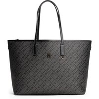 Tommy Hilfiger Tragetasche "TH MONOPLAY LEATHER TOTE", Damen Schultertasche mit bedrucktem TH-Monogramm von Tommy Hilfiger