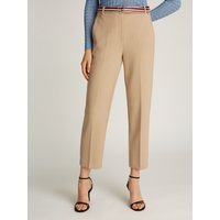 Tommy Hilfiger Webhose "PUNTO SLIM STRAIGHT PANT" mit Bügelfalten, Metalllabel von Tommy Hilfiger