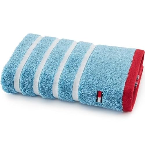 Tommy Hilfiger - Zweiteiliges Set aus Frottee-Badetuch, ein Gästehandtuch 40 x 60 cm und ein Handtuch 50 x 100 cm, reine Baumwolle, Jacquard, Artikelnummer T1 Tommy Hilfiger - Zweiteiliges Set aus Frottee-Badetuch, ein Gästehandtuch 40 x 60 cm und ein Handtuch 50 x 100 cm, reine Baumwolle, Jacquard, Artikelnummer T1 von Tommy Hilfiger