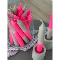 Tommywood.de Neon Meets Grau | Dip Dye Stabkerze _ Von Www.tommywood.de von Tommywoodde