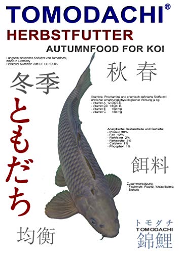 Langsam sinkendes Koifutter für den Herbst,- Tomodachi Herbstfutter für Koi jeden Alters, 5kg von Tomodachi Herbstfutter für Koi