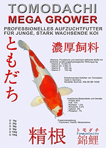 Koifutter Wachstum Junge Koi Aufzuchtfutter Koi Grower Tosai Koi Futter Koinachwuchs Tomodachi Megagrower 2mm 5kg Koifutter Wachstum Junge Koi Aufzuchtfutter Koi Grower Tosai Koi Futter Koinachwuchs Tomodachi Megagrower 2mm 5kg von Tomodachi