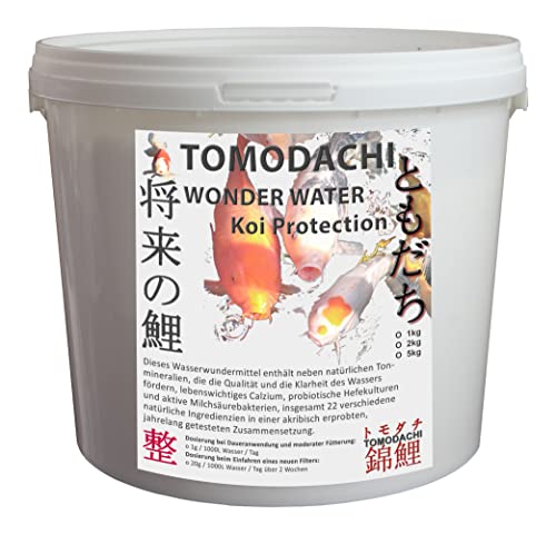 Tomodachi Algenfreies, kristallklares Teichwasser auf kolloidaler Ebene, Wonder Water Koiprotection Wasserverbesserer 1kg von Tomodachi