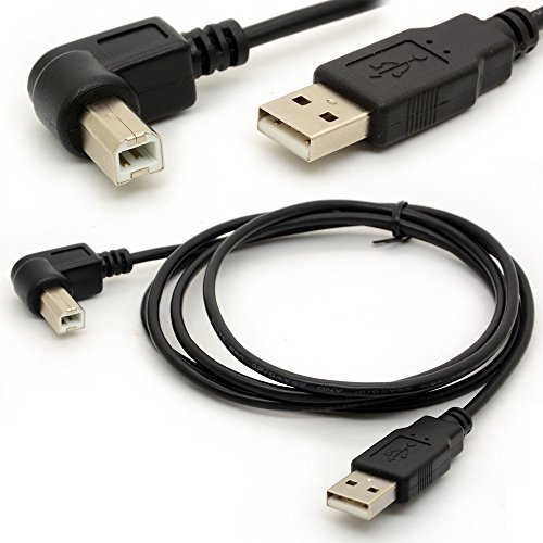 1.5M Druckerkabel USB 2.0 A Stecker rechtwinklig Zündkabel 480 Mbps High Speed-Kabel-Adapter Scanner Verlängerungskabel nach B (RIGHT) von Tomost
