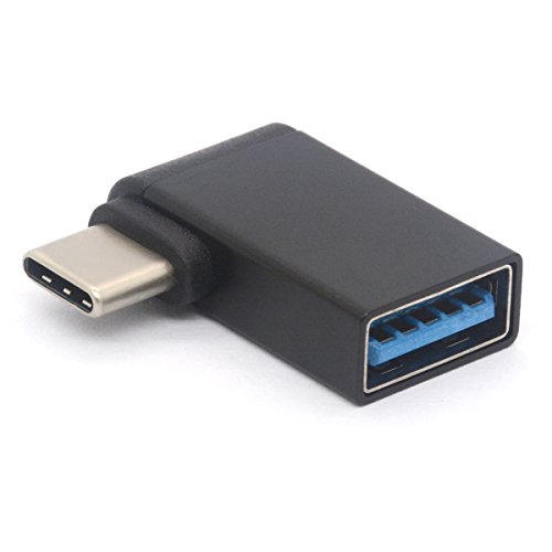 Tomost Abgewinkelter USB C Adapter 90 Grad USB zu TYPE C Adapter USB 3.0 Typ C Konverter Anschluss (Schwarz) von Tomost