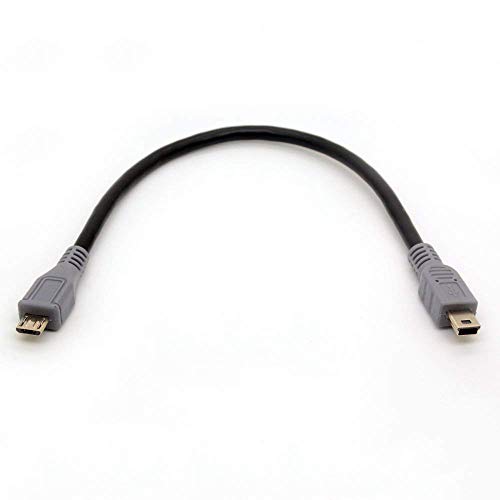 Micro-USB-auf-Mini-USB-Kabel-Adapter, Micro-USB-Stecker auf Mini-USB-Stecker, OTG-Verlängerungscode-Konverter für mobile Geräte (20 cm) von Tomost