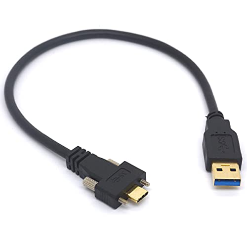 Tomost USB 3.1 Typ C Dual Schraube Verriegelung auf Standard USB 3.0 Datenkabel Ladekabel USB C auf A Panel Mount Typ Verlängerungskabel von Tomost