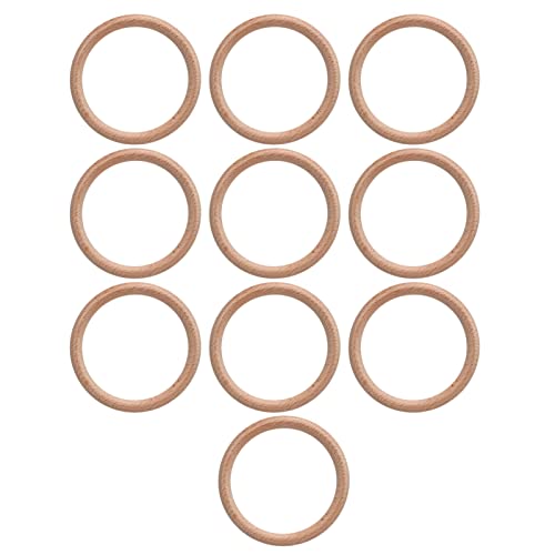 10 Stück Natürliche Holzringe, 3,1/3,9 Zoll Polierte Glatte Buchenringe Handgefertigte Holzring Anhängerverbinder für Die Schmuckherstellung(10cm/3.9inch) von Tomotato