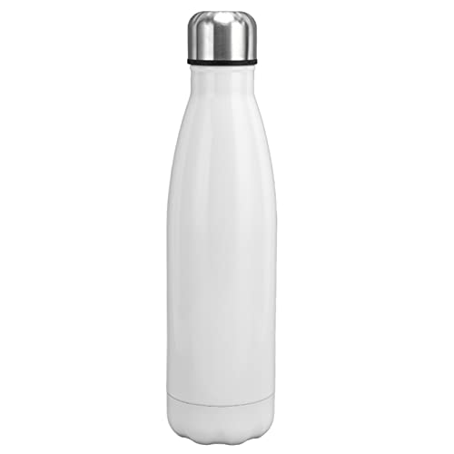 17oz Isolierte Wasserflasche, Edelstahl Thermosflasche mit schmaler Öffnung, Sport Wasserflaschen Halten Getränke Heiß und Kalt für Schule Camping Wandern Reisen (Hell weiß) von Tomotato