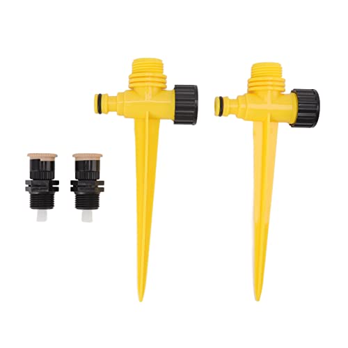 2 Set Lawn Sprinkler, 360 -Grad -Rotation Auto -Bewässerungssystem Sprinkler, einstellbare Gartensprinkler -Kopfbewässerungsinstrument für Außenbereiche, Wassersprinker für von Tomotato