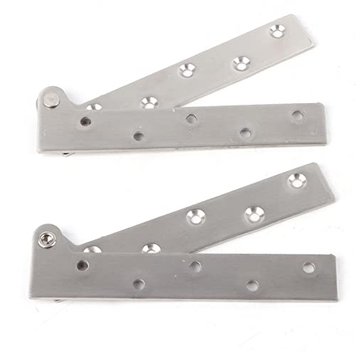 2 Stück 180° Drehbares Scharnier, Edelstahl 180 Grad Drehbares Türwellenscharnier Verdecktes Edelstahl Scharnier Hardware Zubehör von Tomotato