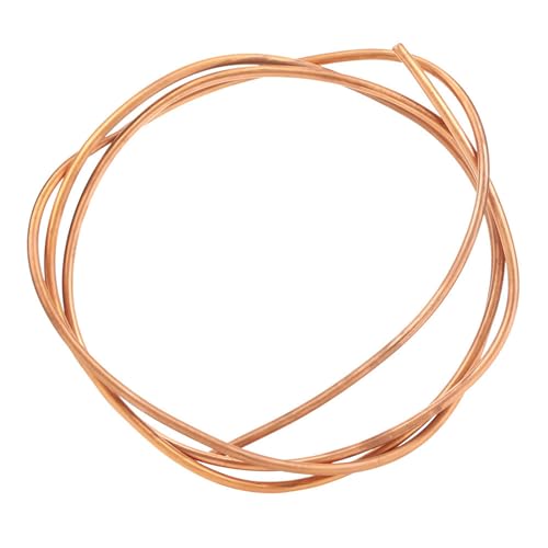 2 m Weiches Kupferrohr, OD 6mm ID 5mm Wandstärke 0.5 mm, C1100 T2 Nahtloses Rundrohr für Klimaanlagen Kühlschränke Heimwerkerbedarf Industrie von Tomotato