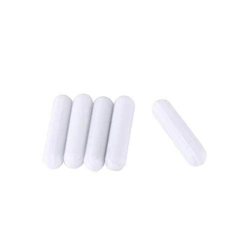 5 Stück Magnetrührstäbe, Typ C Weiße Farbe PTFE Magnetrührer Mischer Rührplatte Laborrührer Laborspinner für Magnetmischer (C7*30mm) von Tomotato