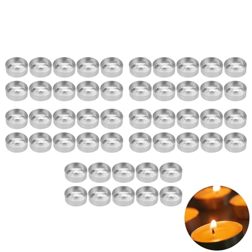 50 Stück Aluminium Teelicht Dose 3,6x1,5cm Hitzebeständige Leere Teelichthalter, Hitzebeständige Teelichtschale für Wohnzimmer, Schlafzimmer, Weihnachten Hochzeit Tischdekoration 50 Stück Aluminium Teelicht Dose 3,6x1,5cm Hitzebeständige Leere Teelichthalter, Hitzebeständige Teelichtschale für Wohnzimmer, Schlafzimmer, Weihnachten Hochzeit Tischdekoration von Tomotato
