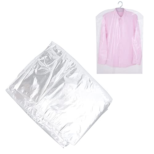 50 Stück Transparent Kleidersack Anzugtaschen, Wiederverwendbar Wasserdicht Kleiderhüllen, Staubdicht Kleiderschutz Taschen für Mäntel Hemden Röcke Sakkos Jacken Abendkleid Brautkleid(60 * 100cm) von Tomotato
