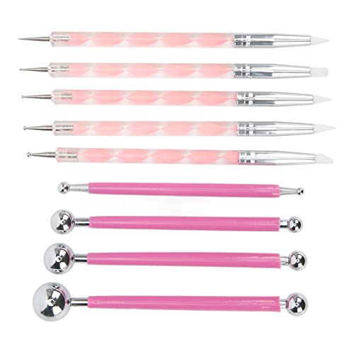 9 Stück Polymer Clay Tool, Ton Modellier Werkzeug Set, Doppelseitige Kugelstift und Weiche Gummispitze Modellierstift für Kunsthandwerk Skulptur Profis und Anfänger 9 Stück Polymer Clay Tool, Ton Modellier Werkzeug Set, Doppelseitige Kugelstift und Weiche Gummispitze Modellierstift für Kunsthandwerk Skulptur Profis und Anfänger von Tomotato