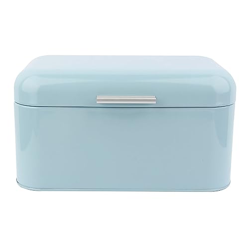 Brotkasten mit Deckel, 30,5 x 18 x 16cm Metall Brotkorb Brot Aufbewahrungsbox Arbeitsplatte Brotbehälter für Brot Toast Gebäck Kuchen(Blau) von Tomotato