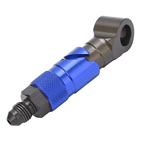 Die Bremsgrenze Freisetzung Schneller Stecker, Aluminiumlegierungsbremsleitung, Gebogener Universeller Bremsschlauchadapter zur Verwendung mit Bremsleitung Kraftstoff (Blau) von Tomotato