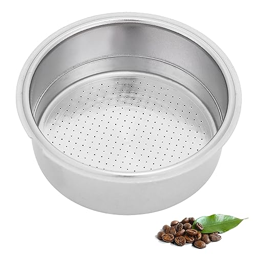 Kaffeesieb Filterkorb 51mm Edelstahl Espresso Sieb, Wiederverwendbare Kaffeefilterkorb Ersatz für Zuhause und Cafe Kaffeemaschinen Zubehör(Doppeltasse) von Tomotato