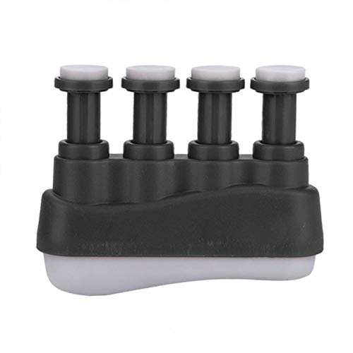 Fingertrainer Finger und Handtrainer Gitarre Klavier Handtrainingsgerät Einstellbarer Fingertrainer Tragbare Fingerkrafttrainer mit Silikonpolster für Gitarre, Trompete und Klavier(Schwarz) von Tomotato