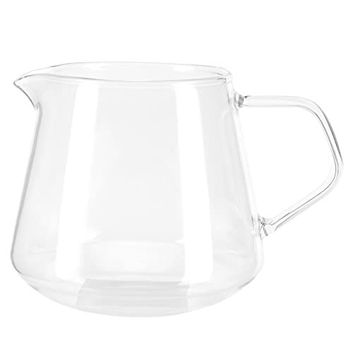 Glas Kaffeekanne, Transparent Manueller Übergieß Kaffeeserver Teekanne Kaffeekaraffe für Tee, Kaffee, Wasser (400ml) von Tomotato
