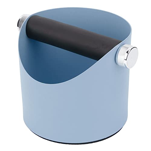 Kaffee Klopfbox, Kleiner Rutschfester Kaffeesatz Abschlagbox mit Abnehmbarer Klopfstange, Espresso Abklopfbehälter für zu Hause, 5,3 x 4,8 x 5,9 Zoll(Blau) von Tomotato